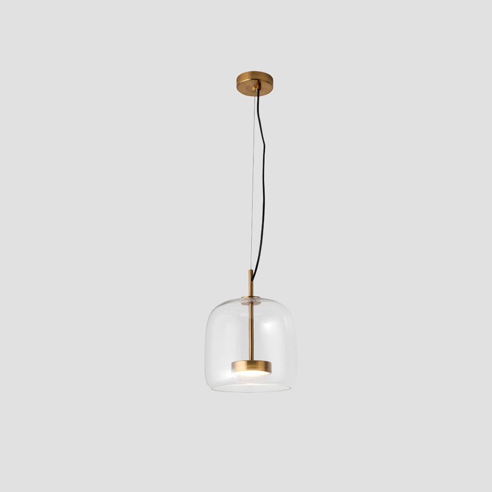 Amber Glow Pendant Light | Vintage Glass Design with Elegant Suspension