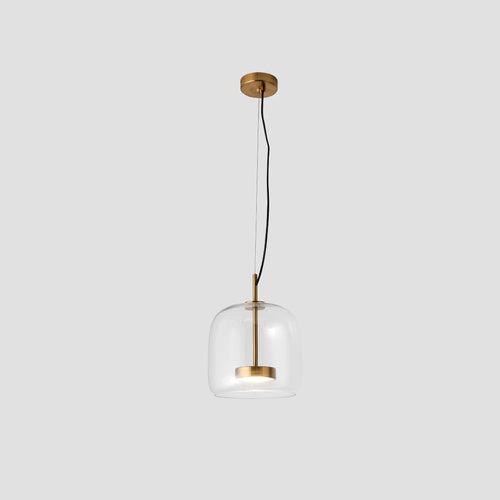 Amber Glow Pendant Light | Vintage Glass Design with Elegant Suspension