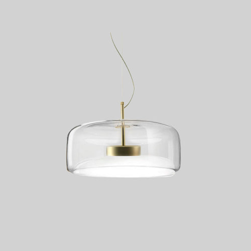 Amber Glow Pendant Light | Vintage Glass Design with Elegant Suspension