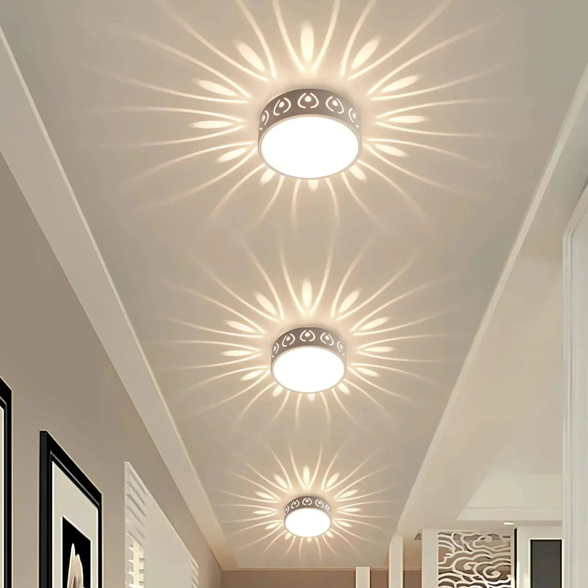 Elysian Flush Mount Ceiling Light | Warm & Cool White LED Fixture, Compact Design 3
