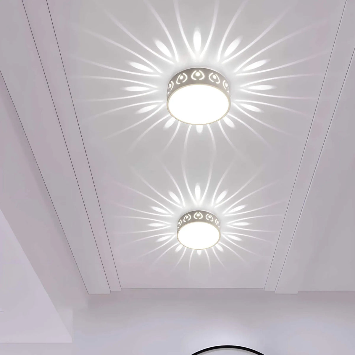 Elysian Flush Mount Ceiling Light | Warm & Cool White LED Fixture, Compact Design 4