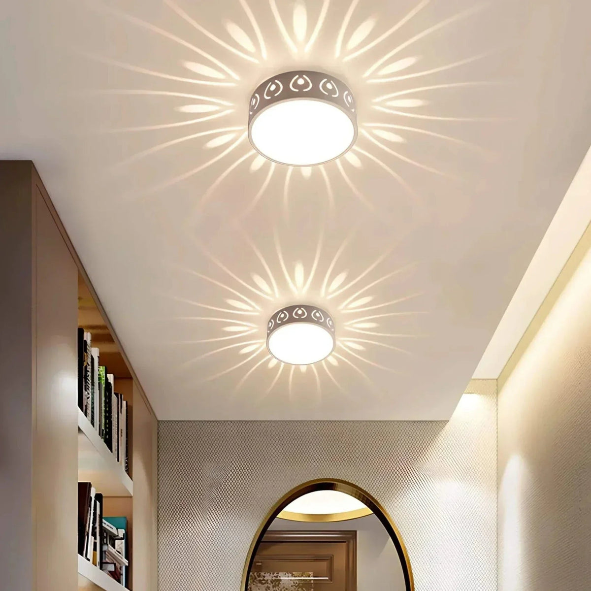 Elysian Flush Mount Ceiling Light | Warm & Cool White LED Fixture, Compact Design 7