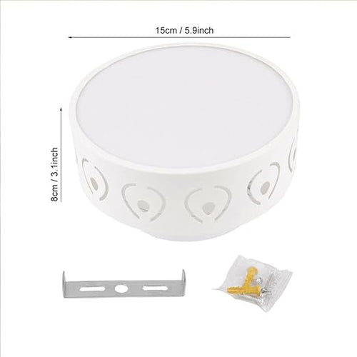 Elysian Flush Mount Ceiling Light | Warm & Cool White LED Fixture, Compact Design 8