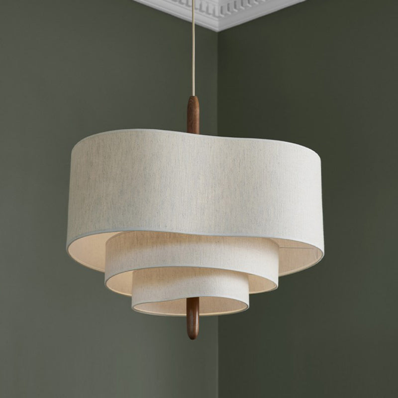 Fabrico Modern Chandelier | Japandi Design, Adjustable Cord, Fabric and Metal 0