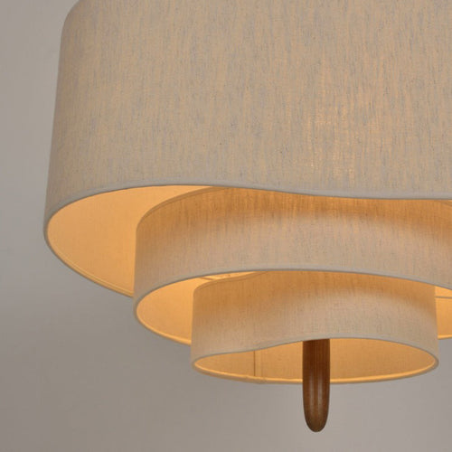Fabrico Modern Chandelier | Japandi Design, Adjustable Cord, Fabric and Metal 2