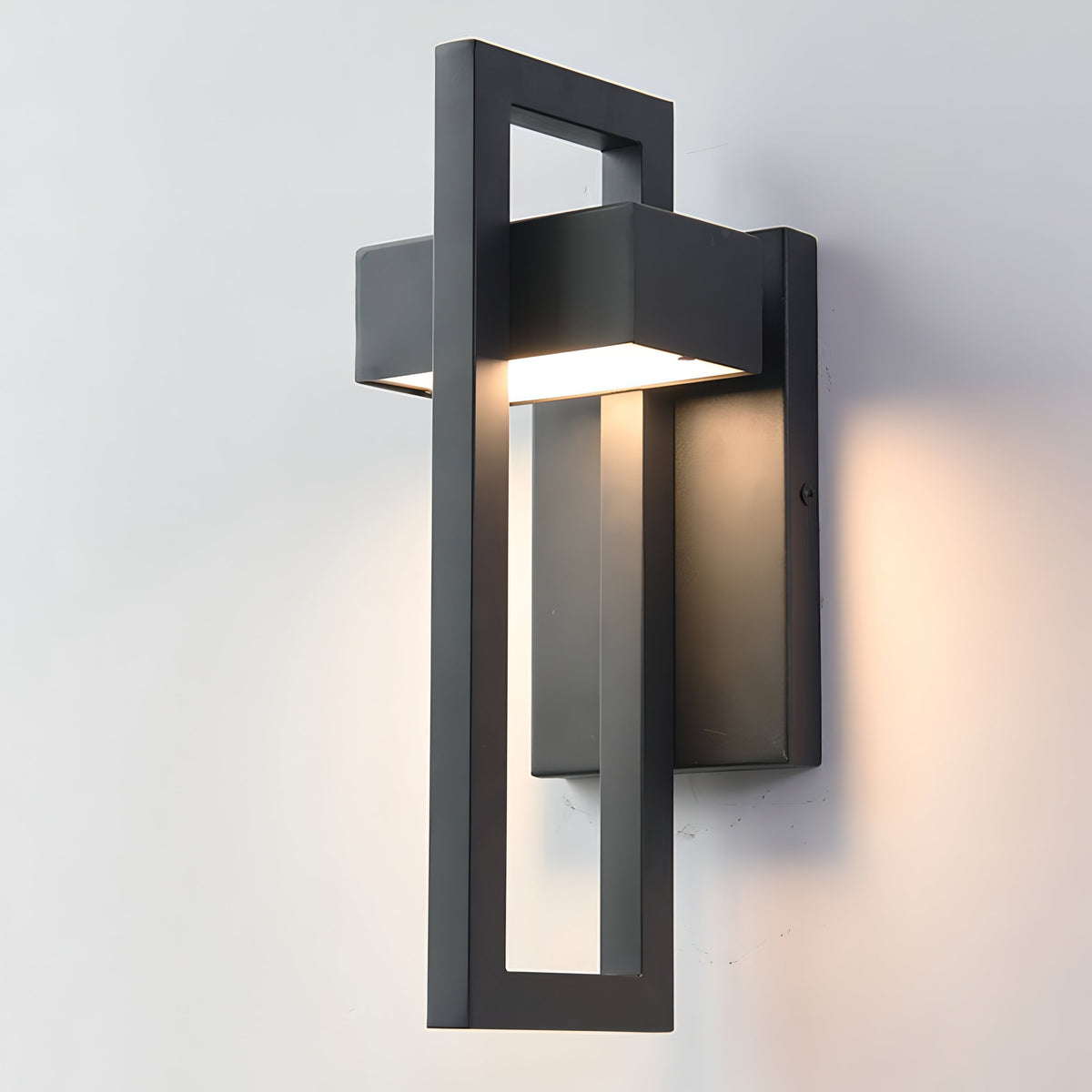 Maverick Outdoor Wall Light | Modern Black Stainless Steel, IP65 Weatherproof 0