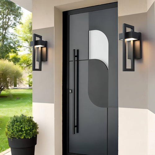 Maverick Outdoor Wall Light | Modern Black Stainless Steel, IP65 Weatherproof 1