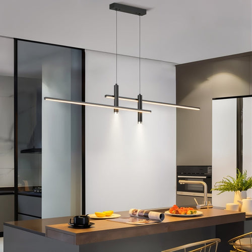 Milo Black Pendant Light | Adjustable Height, Dimmable Kitchen Island Lighting 5