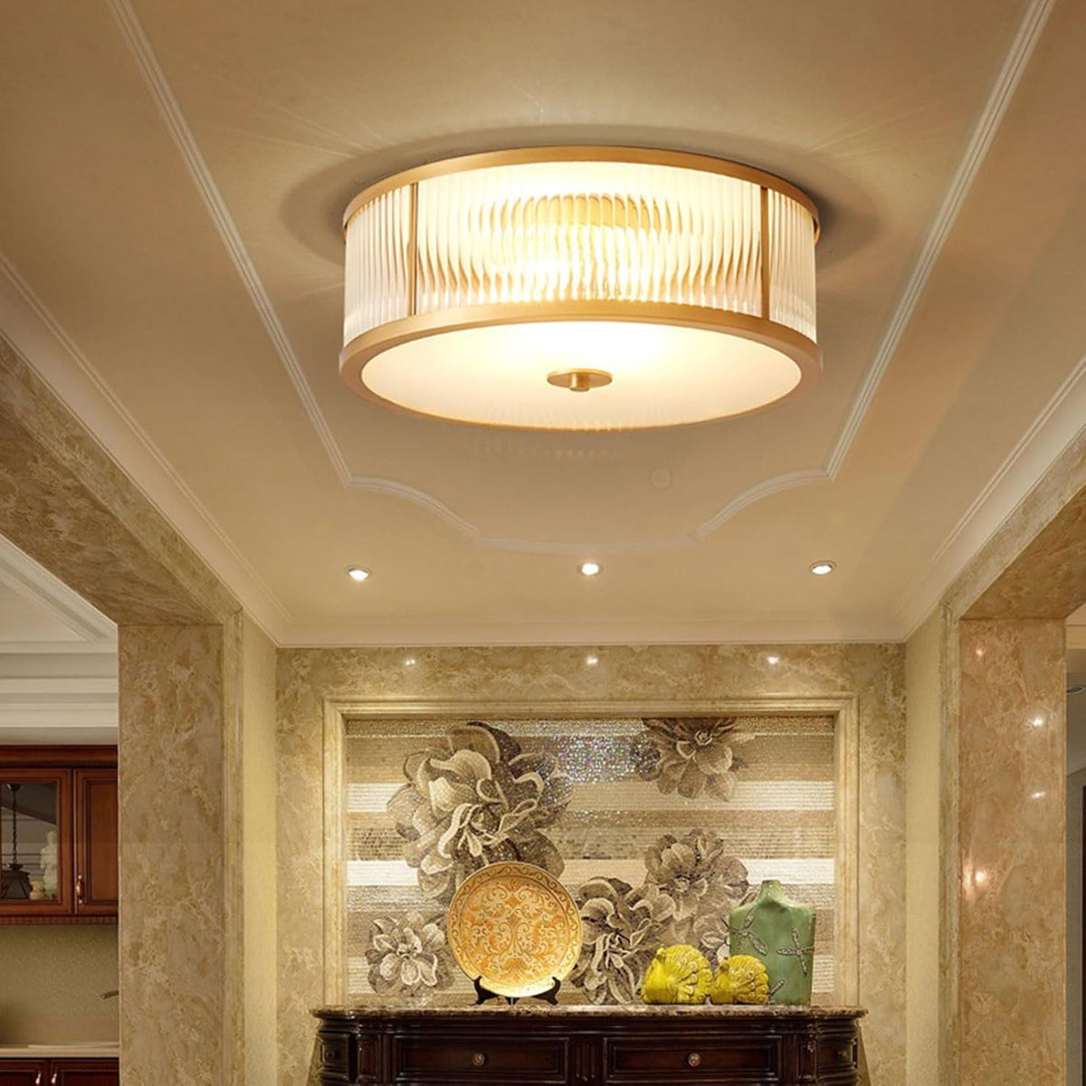 Mira Ceiling Light | Minimalist Glass Fixture with Soft Ambient Glow