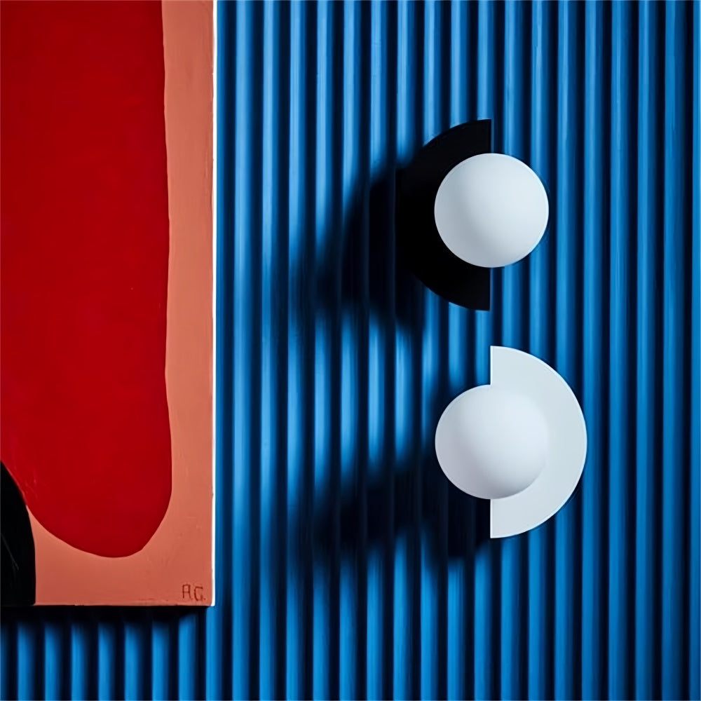 Mira Wall Sconce Lighting | Nordic Semicircle Design, Frosted Glass Shade 4