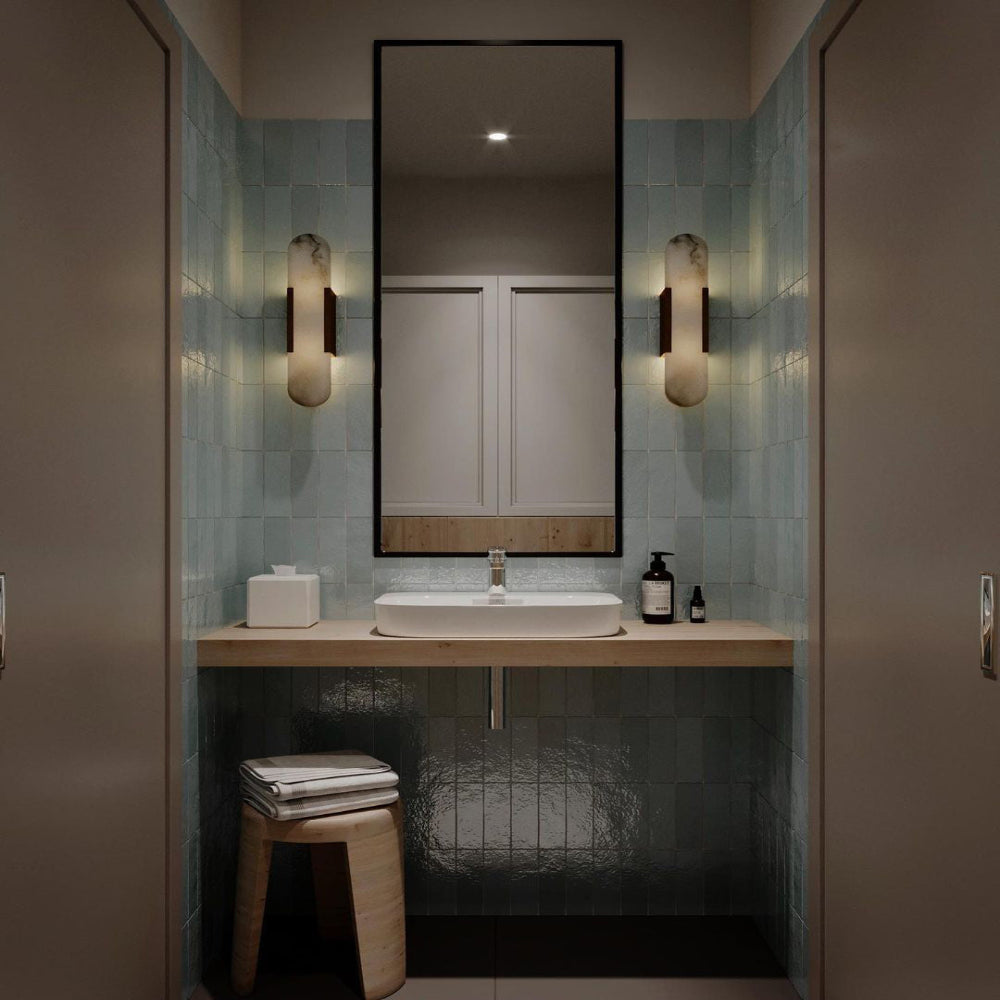 Mira Wall Sconce | Elegant Metal and Marble Design, Adjustable Dimming 8