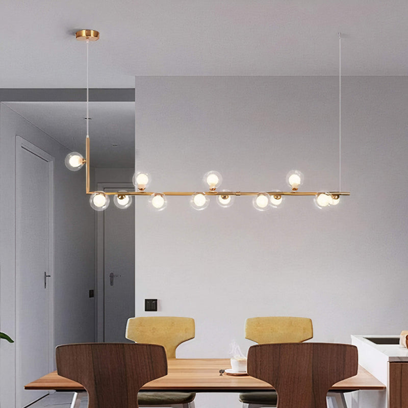 Noble Bubble Pendant Light | Modern Black Glass for Kitchen Island Lighting