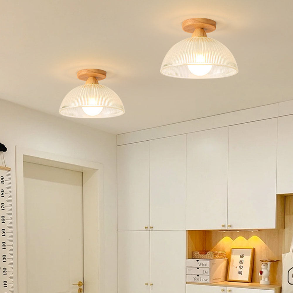Sola Ceiling Light Fixture | Solid Wood and Glass, Elegant Design 1